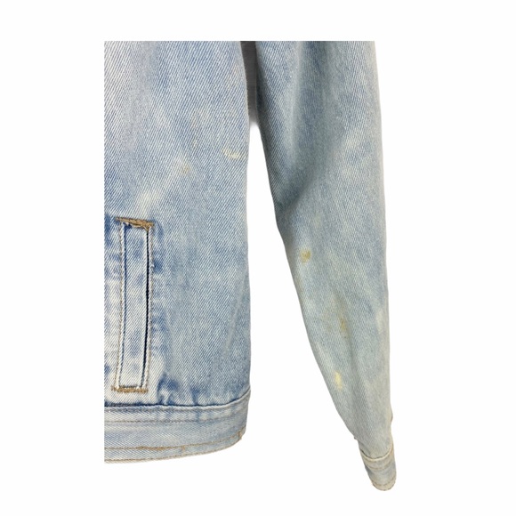 SO NIKKI Acid Wash Distressed Denim Jacket Small - Picture 3 of 7